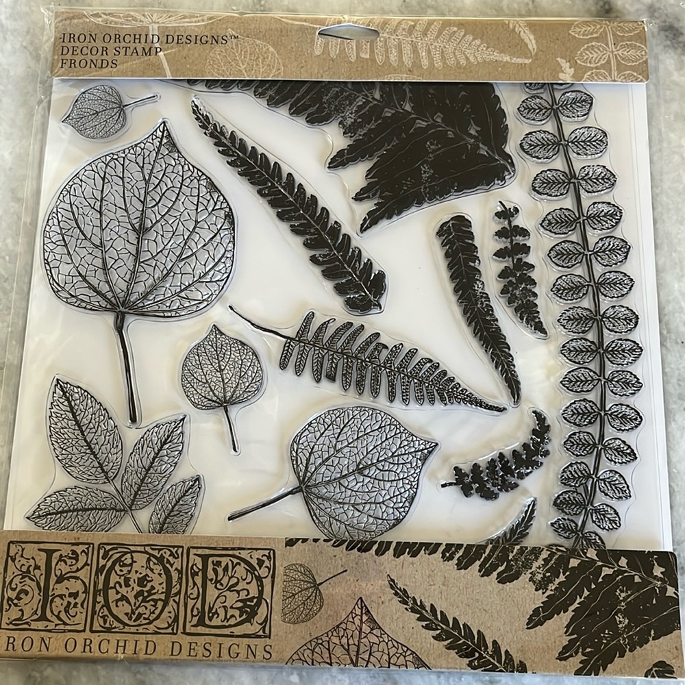 Iron Orchid Designs (IOD) Fronds Decor Stamp
NWT